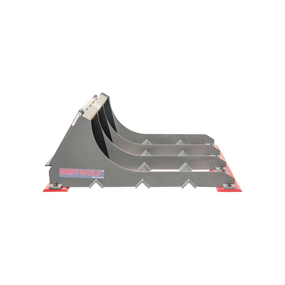 GREYWOLF Land Plane Attachment for Skid Steer Loaders | Gray/Red Powder Coat