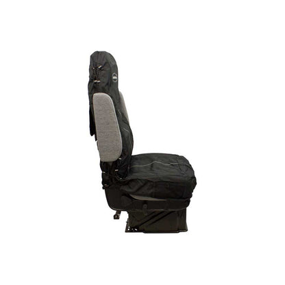 Uni Pro Seat + Backrest Cover Kit for High-Back Truck Seats | Two-Tone Black/Black Fabric