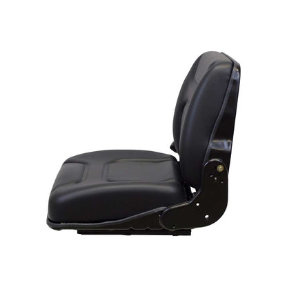 Pilot | Low Profile Seat and Mechanical Suspension | Slide Rails | Black Vinyl | 7536