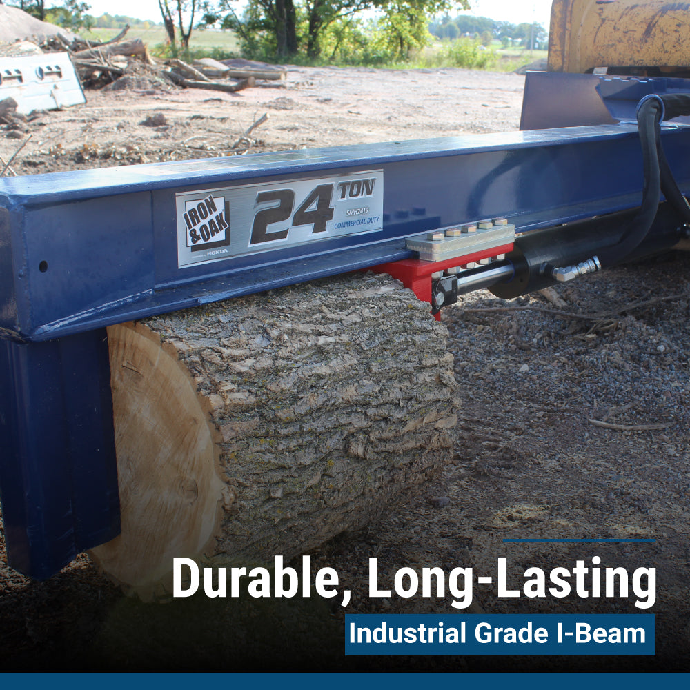 Iron & Oak Log Splitter | 24-Ton | Skid Steer Mount