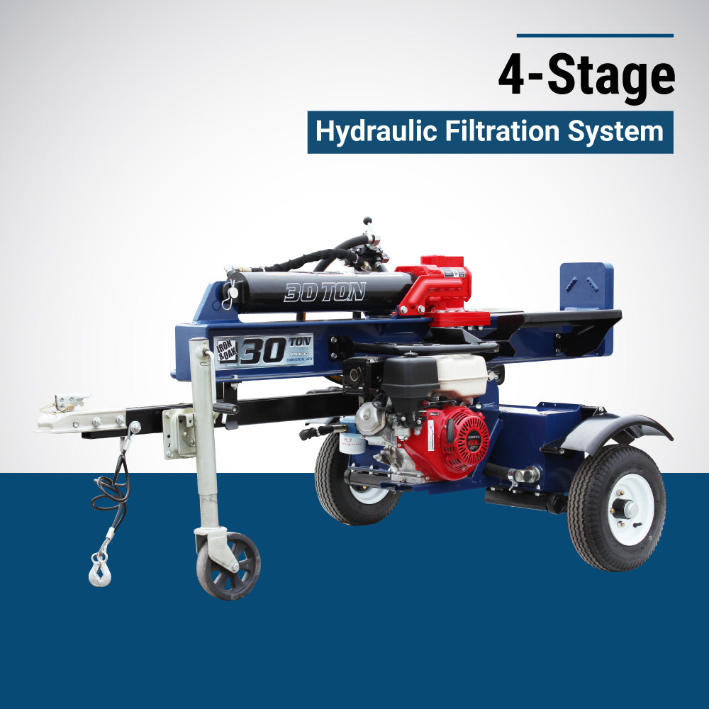 Iron & Oak Log Splitter | 30-Ton | Torsion Axle | Honda GX270