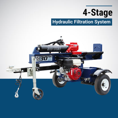 Iron & Oak Log Splitter | 30-Ton | Torsion Axle | Honda GX270