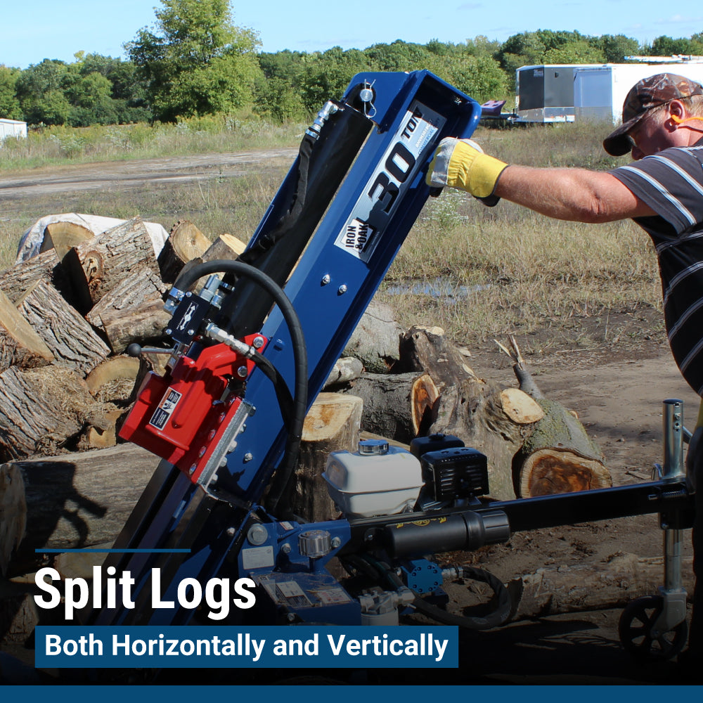 Iron & Oak Log Splitter | 30-Ton | Torsion Axle | Honda GX270