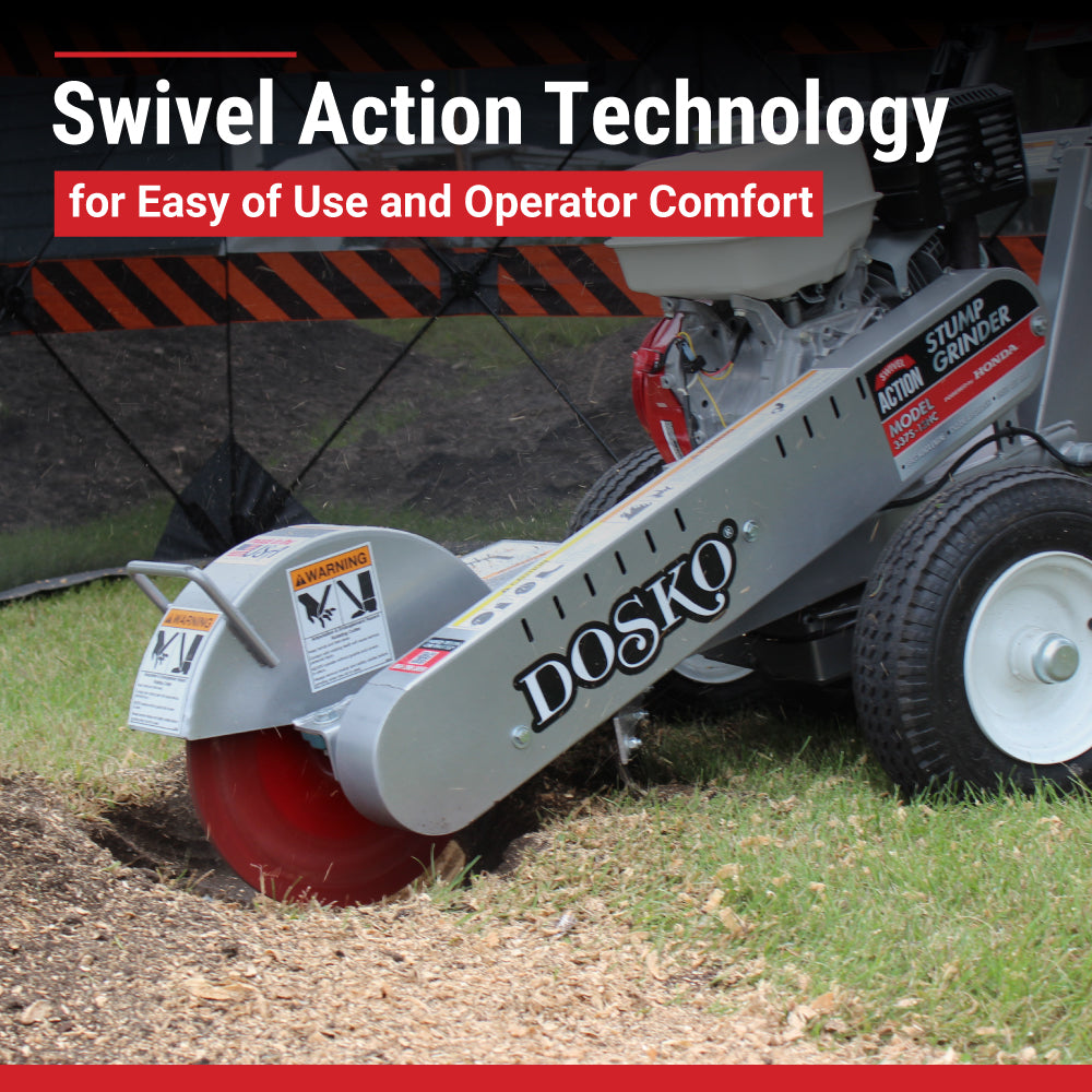 Dosko Swivel Stump Grinder | 13 HP Walk-Behind | Honda GX390