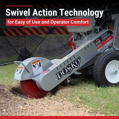 Dosko Swivel Stump Grinder | 13 HP Walk-Behind | Honda GX390