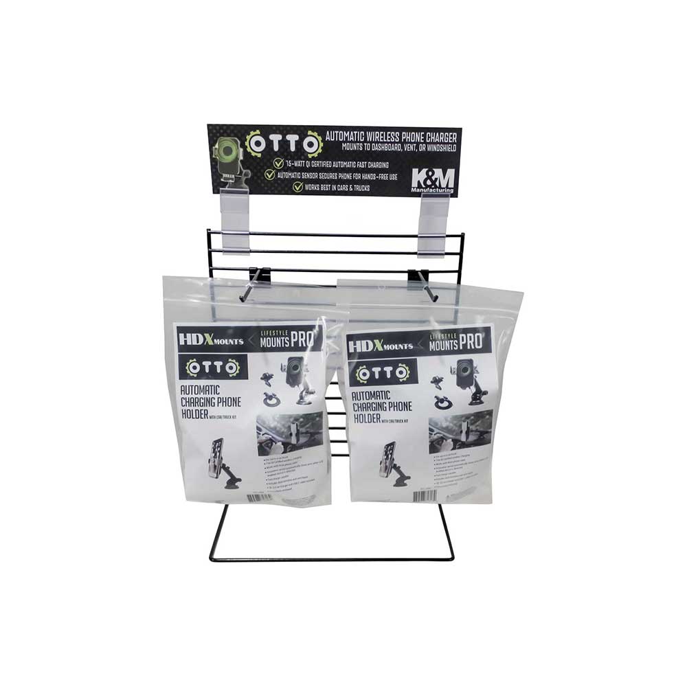 HDX Mounts Otto Wireless Car/Truck Phone Charger Display | 1 Display Stand | Qty 4 of Otto Chargers