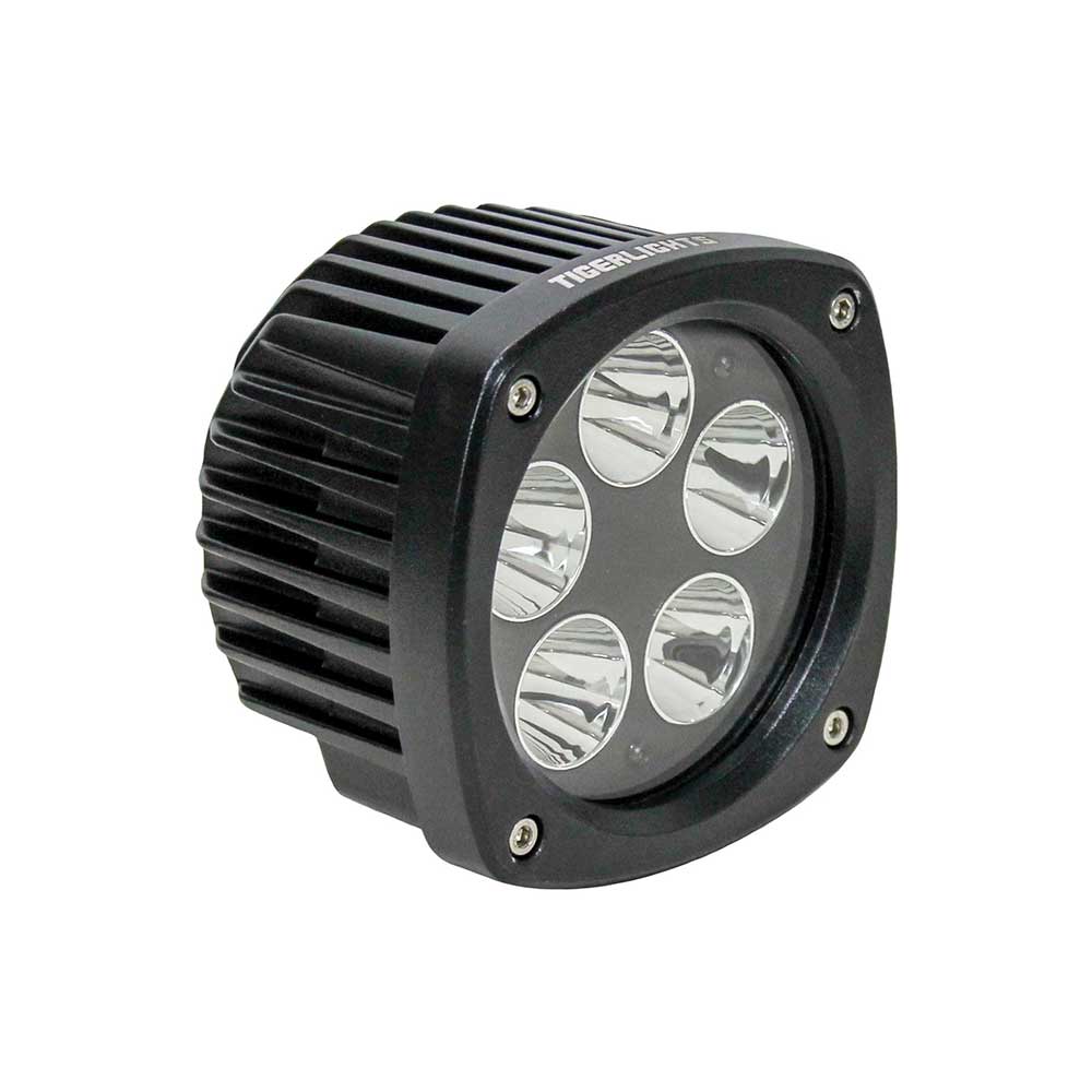 Tiger Lights Case-Cat-Gehl-Deere-Komatsu-Mustang Compact LED Super Spot Work Light | 4.5-In.