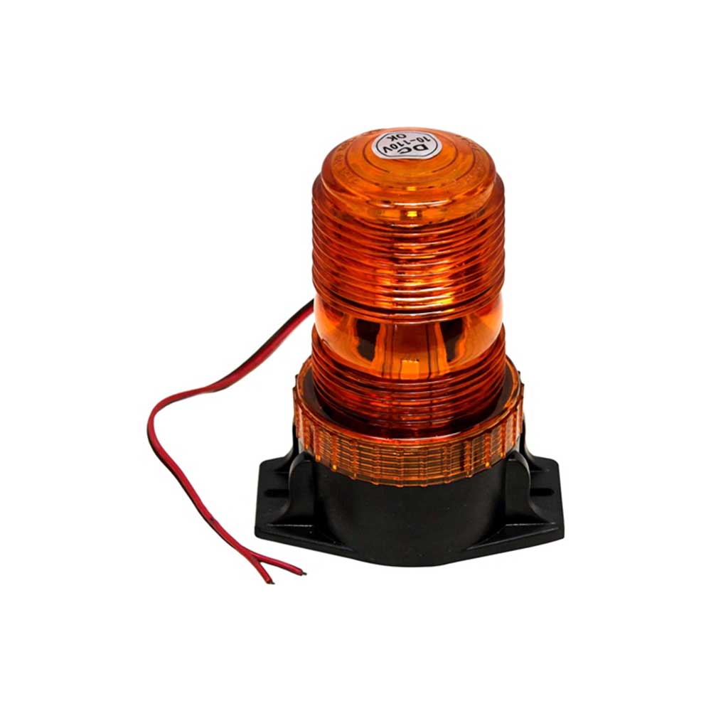 Tiger Lights LED Warning Beacon Light | Flashing Amber | Solid Mount