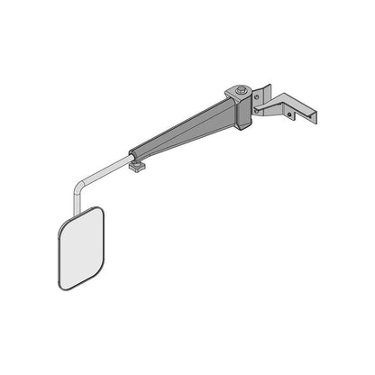 K&M Mfg Mirror Kit for Case IH 71-72 Series Magnum Tractors | Left-Hand | Black Powder Coat