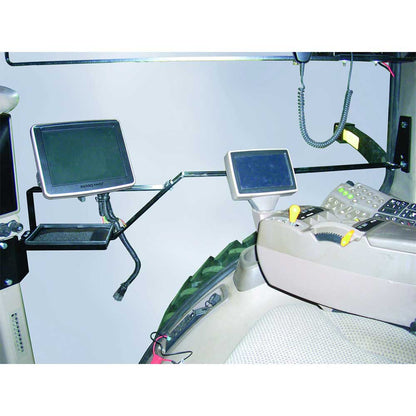 K&M Mfg Monitor Bracket Kit for John Deere R Series Tractors | Works with 7-In. Monitor | Black