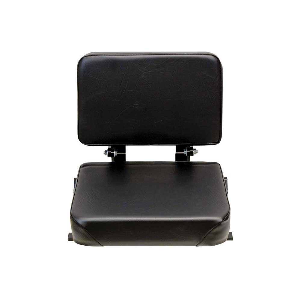 Uni Pro Universal Forklift Seat Top Assembly | With Unattached Slide Rails | Black Vinyl