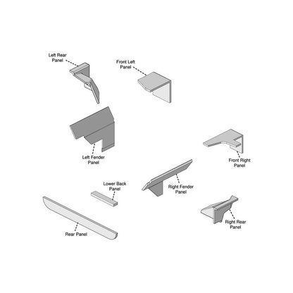 K&M Mfg Lower Cab Kit for John Deere 40 Series Late Model Tractors | Black Vinyl