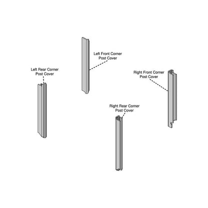 K&M Mfg Corner Post Kit for John Deere 50 Series 4WD Tractors | Brindle Brown Vinyl
