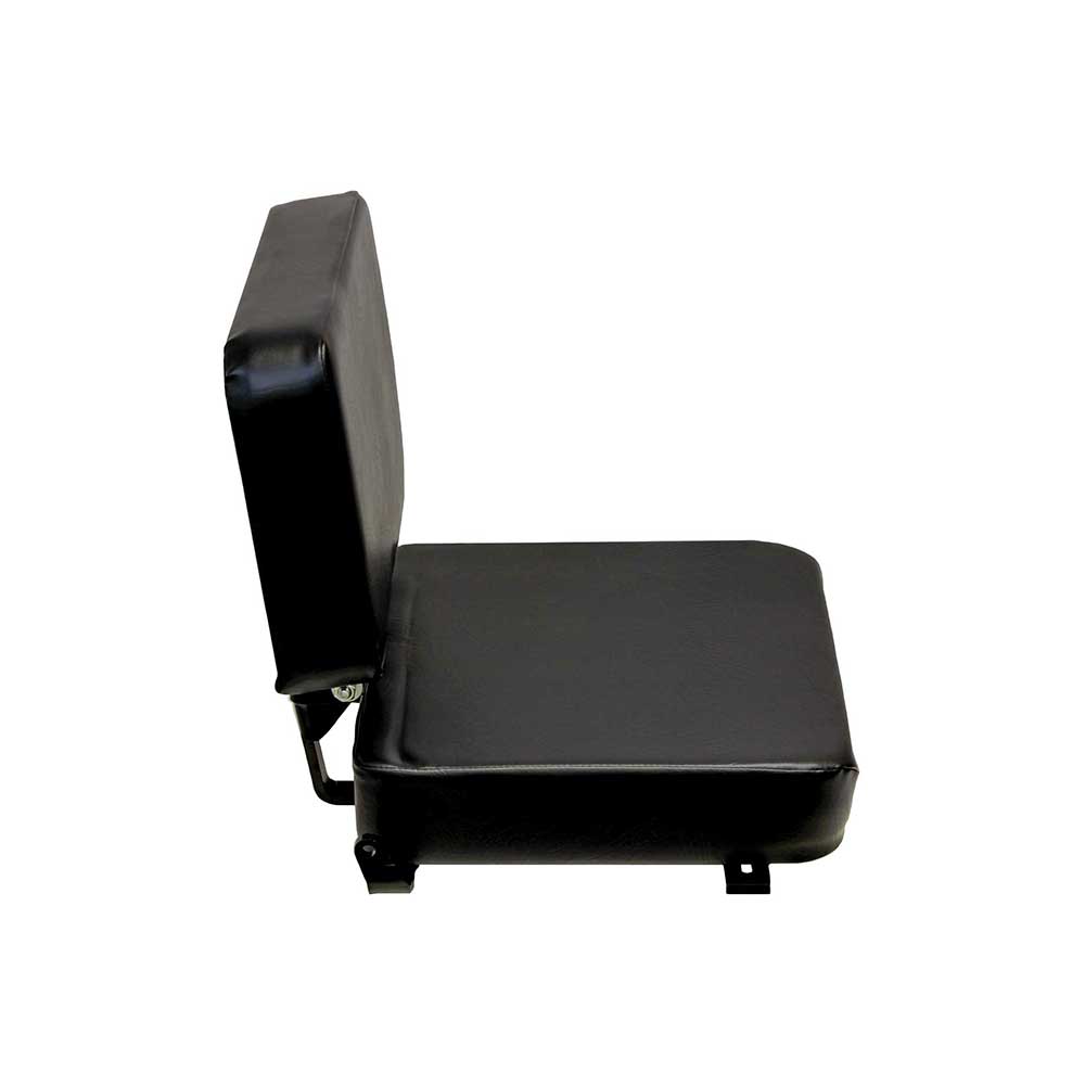 Uni Pro Universal Forklift Seat Top Assembly | With Unattached Slide Rails | Black Vinyl