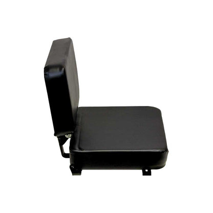 Uni Pro Universal Forklift Seat Top Assembly | With Unattached Slide Rails | Black Vinyl