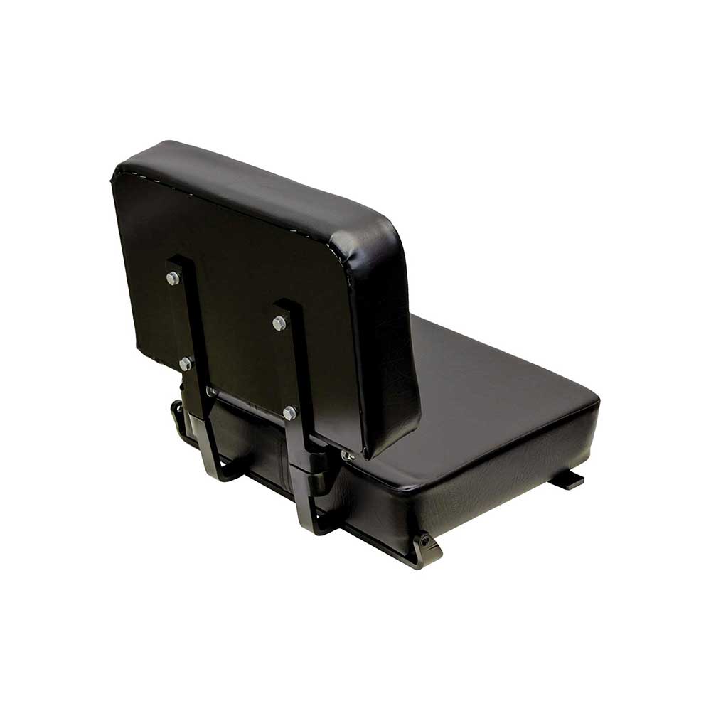 Uni Pro Universal Forklift Seat Top Assembly | With Unattached Slide Rails | Black Vinyl