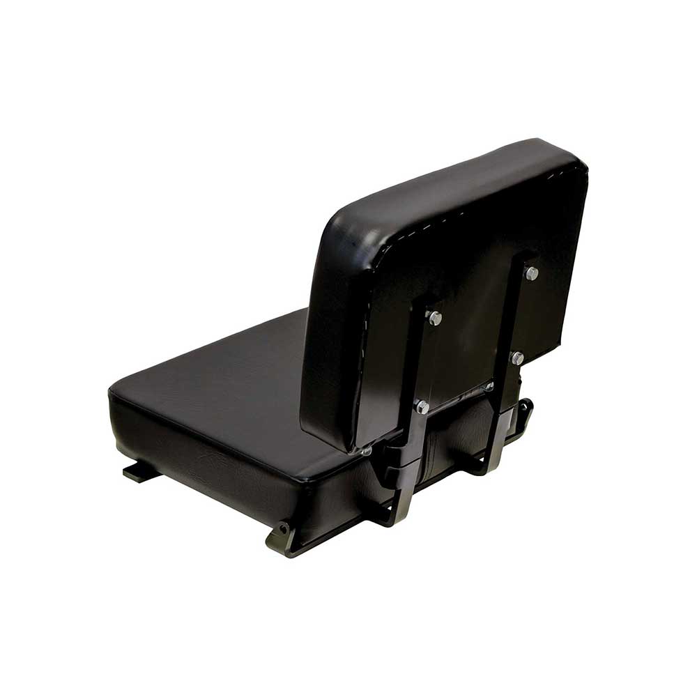 Uni Pro Universal Forklift Seat Top Assembly | With Unattached Slide Rails | Black Vinyl