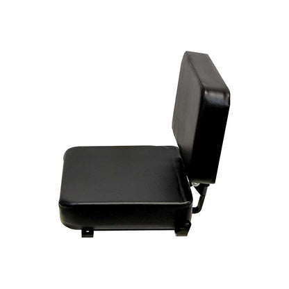 Uni Pro Universal Forklift Seat Top Assembly | With Unattached Slide Rails | Black Vinyl
