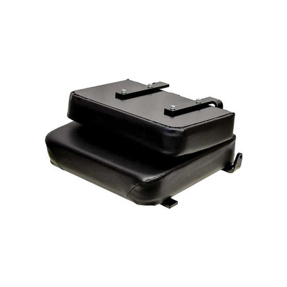Uni Pro Universal Forklift Seat Top Assembly | With Unattached Slide Rails | Black Vinyl