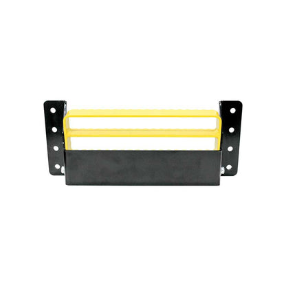 K&M Mfg Universal Flip-Up Tractor Step | Yellow/Black Powder Coat Finish