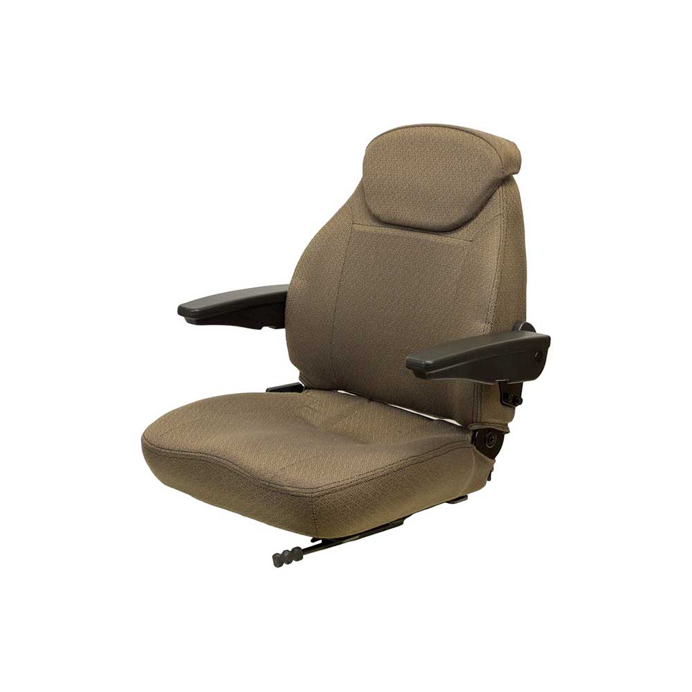 Uni Pro 440 Seat Top Assembly | With Armrests | Brown Fabric