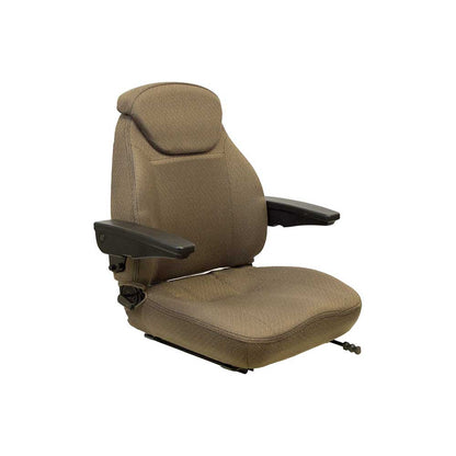 Uni Pro 440 Seat Top Assembly | With Armrests | Brown Fabric