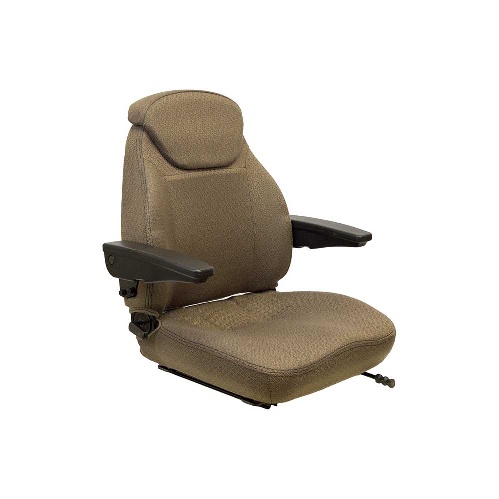 Uni Pro 440 Seat Top Assembly | With Armrests | Brown Fabric