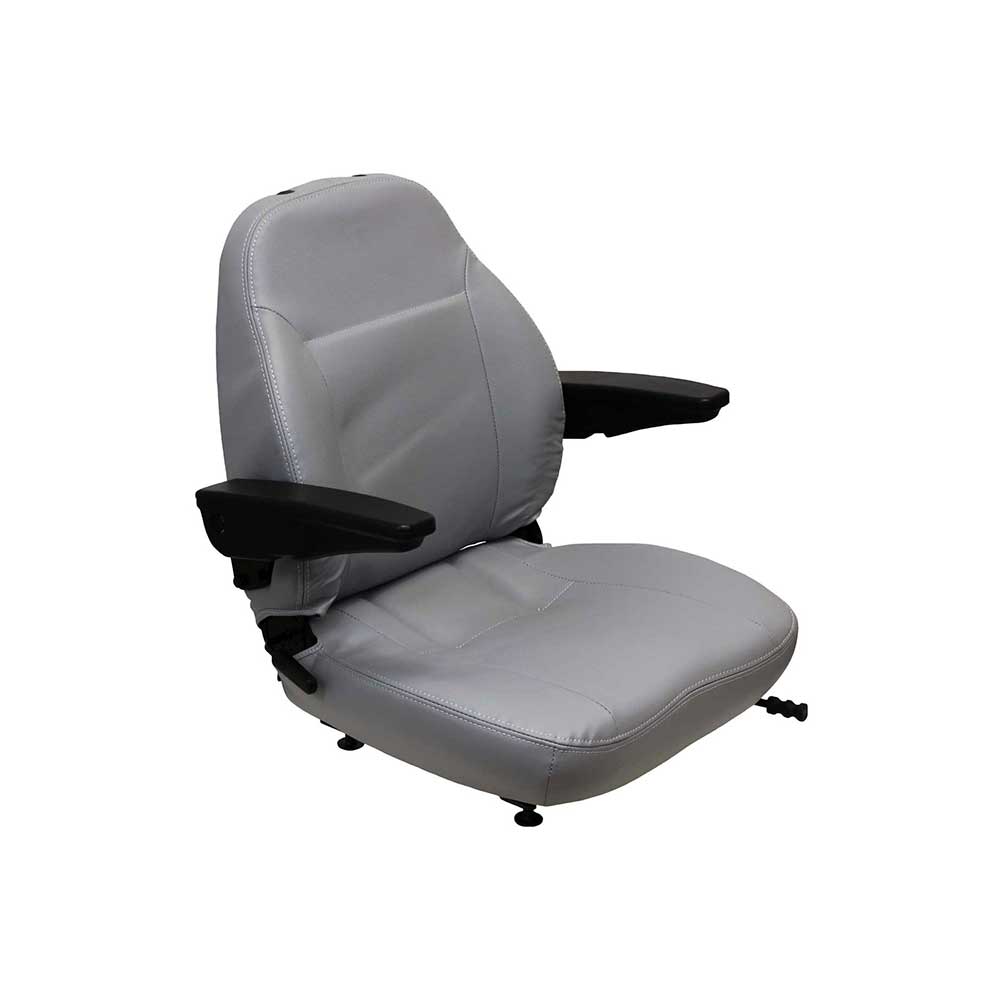 Uni Pro 441 Seat Top Assembly | With Armrests | Gray Vinyl
