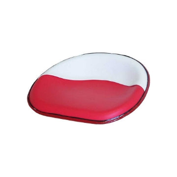 Uni Pro International Harvester HM Pan Seat | 4-Bolt Mount Pattern | Red & White Vinyl