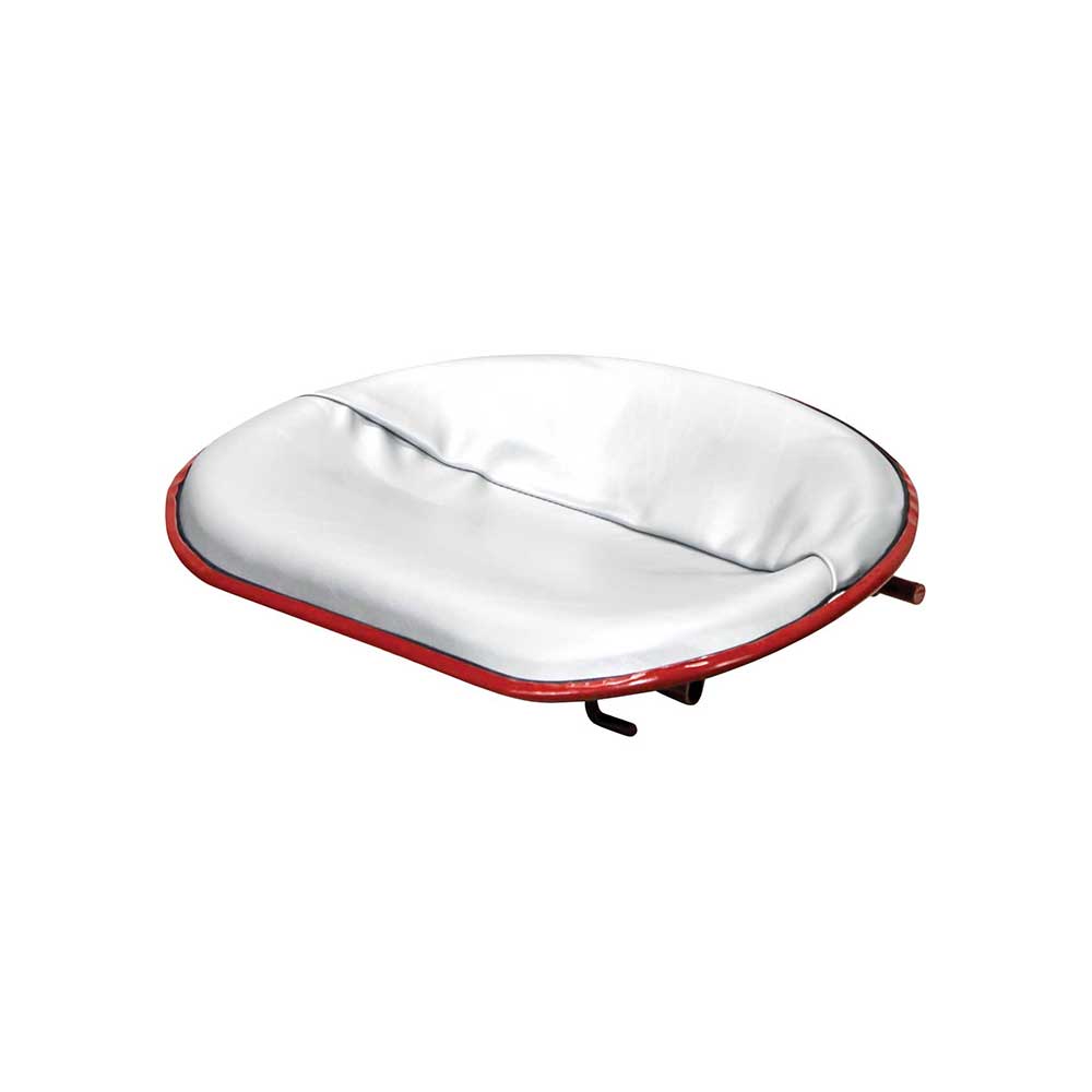 Uni Pro International Harvester HM Pan Seat | Rod Mount Pattern | Silver Vinyl