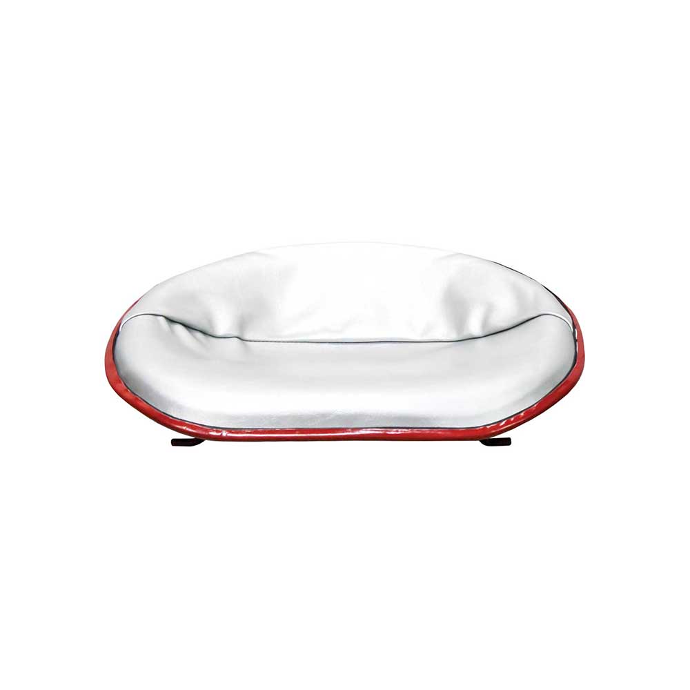 Uni Pro International Harvester HM Pan Seat | Rod Mount Pattern | Silver Vinyl