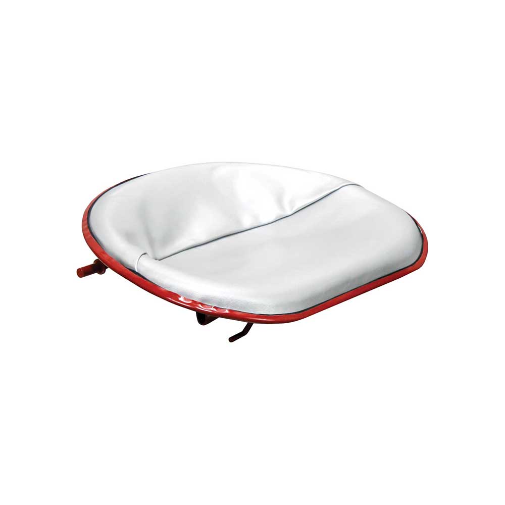 Uni Pro International Harvester HM Pan Seat | Rod Mount Pattern | Silver Vinyl