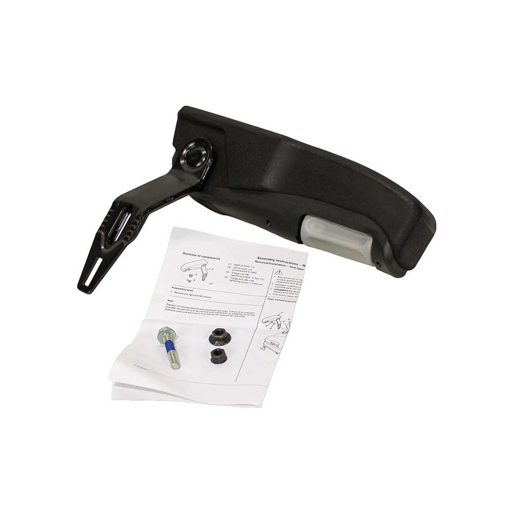 Uni Pro Armrest | Fits 136 or Grammer 531 Seat | Black Dura-Tex Molded | Left-Hand