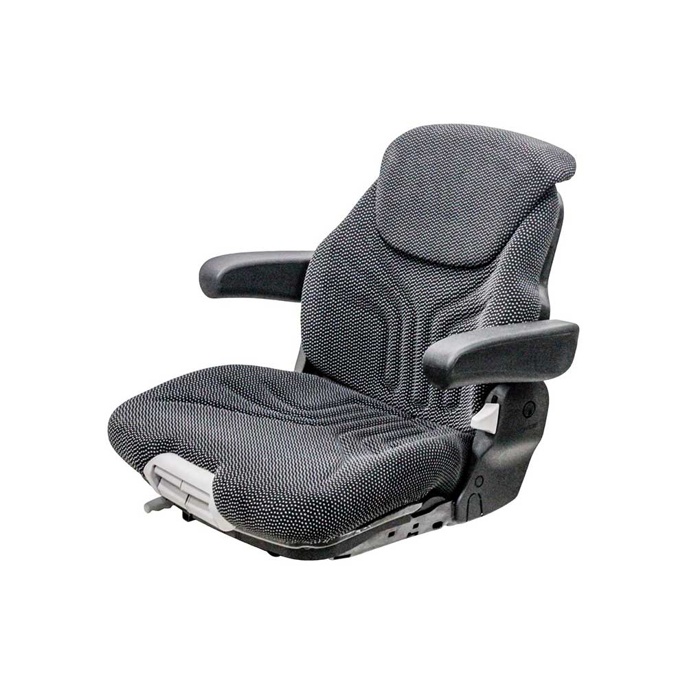 Uni Pro 731 Seat Top Assembly | With Armrests | Black/Gray Fabric