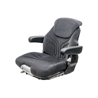Uni Pro 731 Seat Top Assembly | With Armrests | Black/Gray Fabric