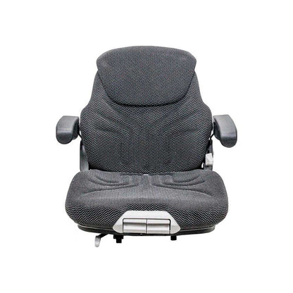 Uni Pro 731 Seat Top Assembly | With Armrests | Black/Gray Fabric