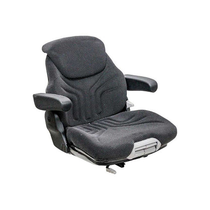 Uni Pro 731 Seat Top Assembly | With Armrests | Black/Gray Fabric