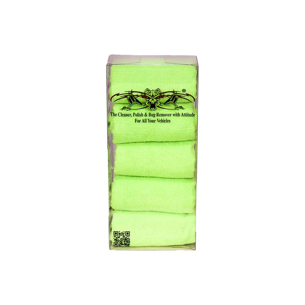 K&M Mfg BugSlide Microfiber Towels | 16-In. x 16-In. | Pack of 5