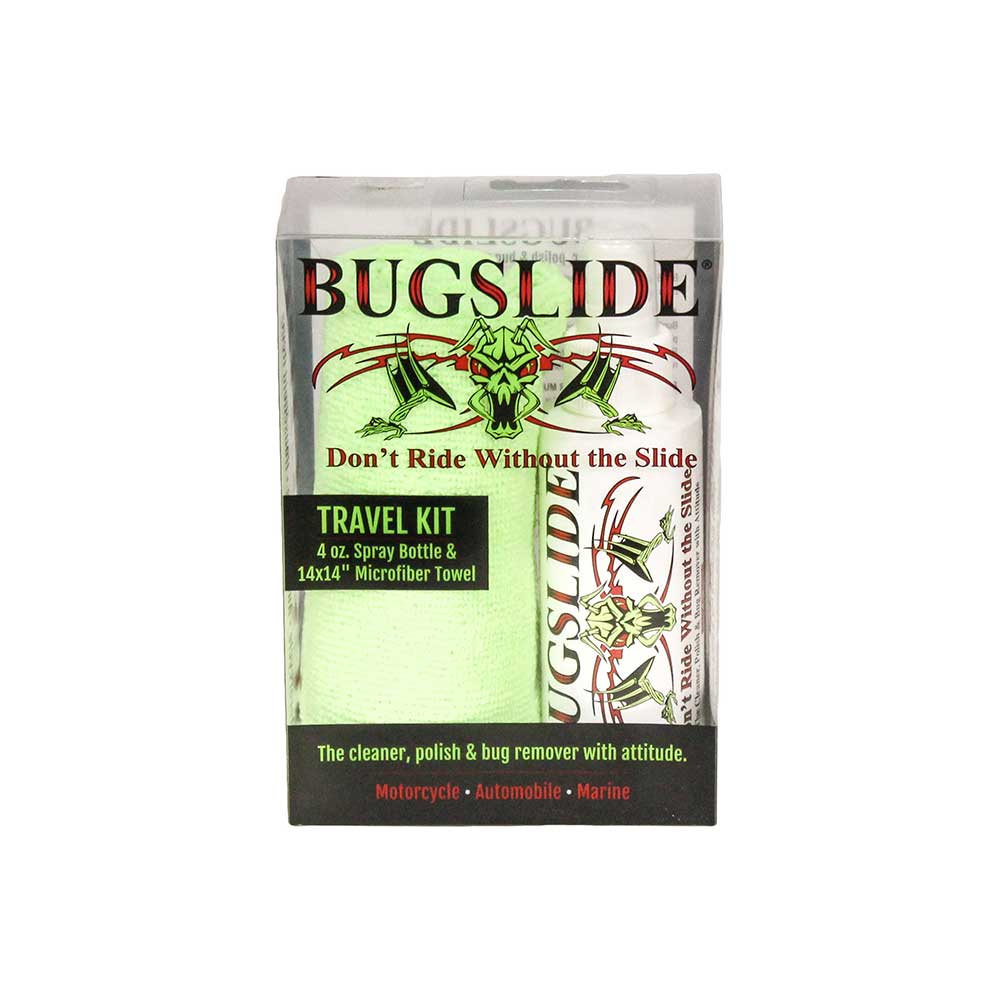 K&M Mfg BugSlide Travel Kit | 14-In. x 14-In. Towel | 4 Ounce Spray Bottle