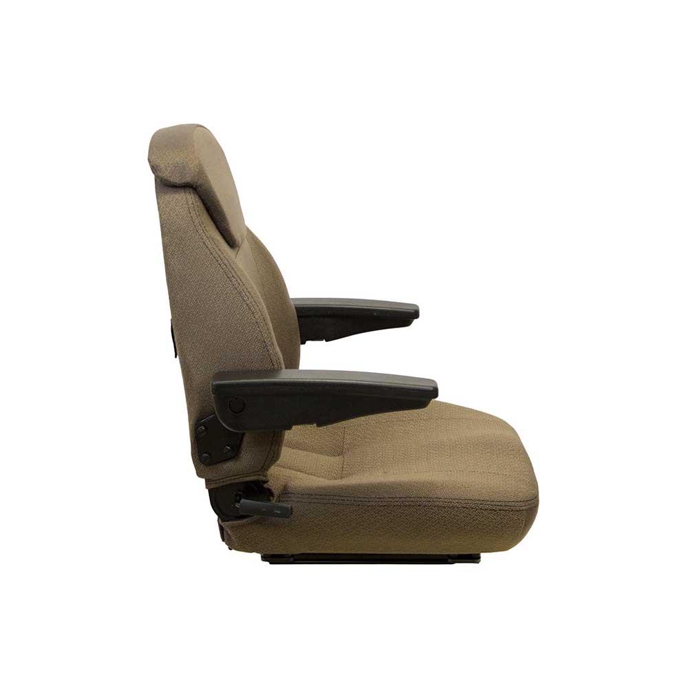Uni Pro 440 Seat Top Assembly | With Armrests | Brown Fabric