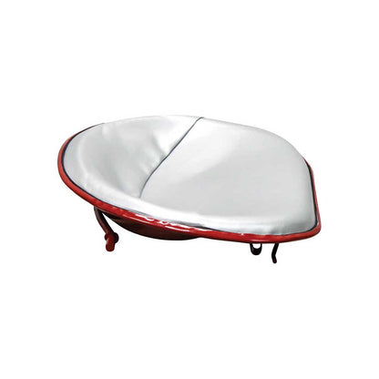 Uni Pro International Harvester HM Pan Seat | Rod Mount Pattern | Silver Vinyl