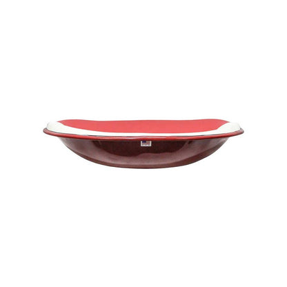 Uni Pro International Harvester HM Pan Seat | 4-Bolt Mount Pattern & Brass Ring | Red & White Vinyl