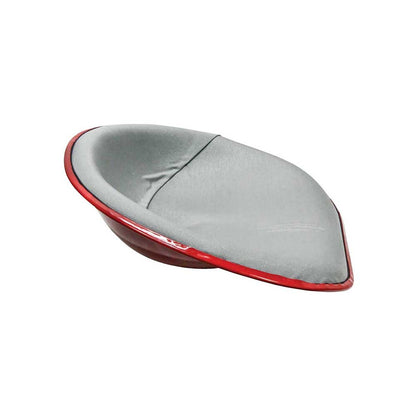 Uni Pro International Harvester HM Pan Seat | 4-Bolt Mount Pattern & Brass Ring | Silver Canvas