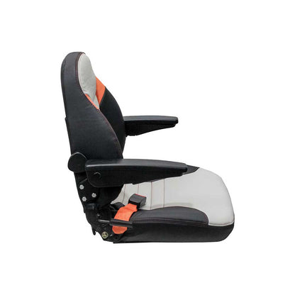 Uni Pro 461 Seat Top Assembly | Original Pattern | Black/Gray Vinyl