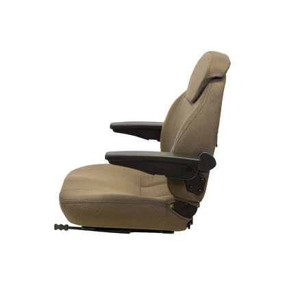 Uni Pro 440 Seat Top Assembly | With Armrests | Brown Fabric