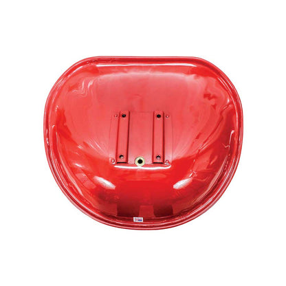 Uni Pro International Harvester HM Pan Seat | 4-Bolt Mount Pattern & Brass Ring | Red & White Vinyl