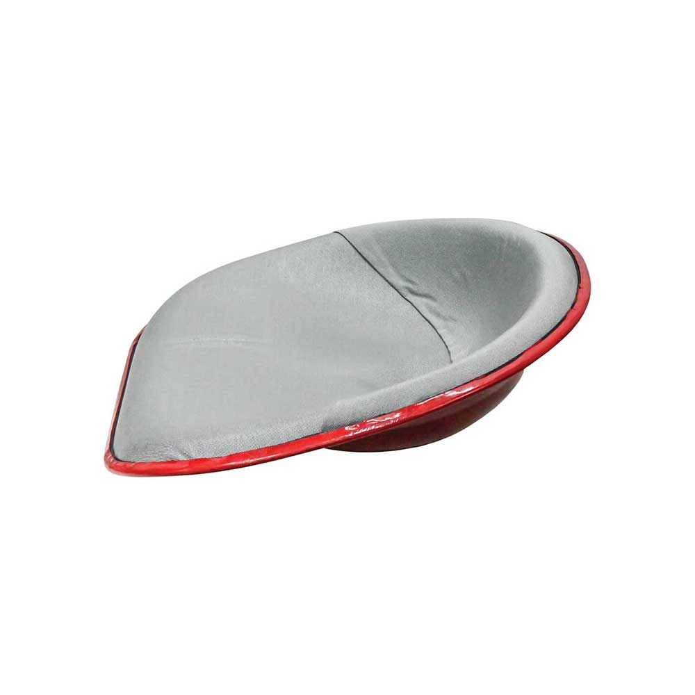 Uni Pro International Harvester HM Pan Seat | 4-Bolt Mount Pattern & Brass Ring | Silver Canvas