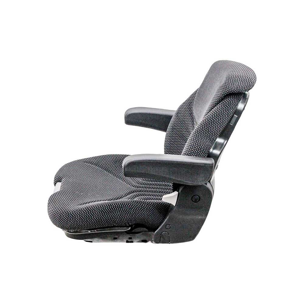 Uni Pro 731 Seat Top Assembly | With Armrests | Black/Gray Fabric