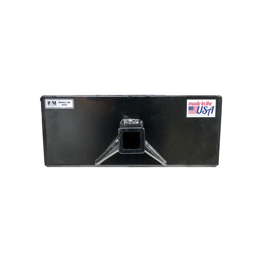 GREYWOLF 2-In. Receiver Hitch Plate Attachment for Mini Skid Steer Loaders | Black Powder Coat