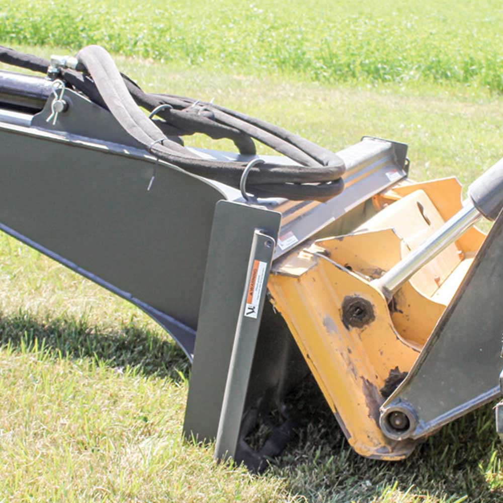GREYWOLF Backhoe Attachment for Skid Steer Loaders | Gray/Red Powder Coat